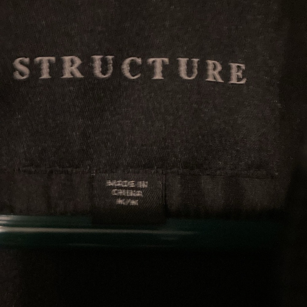 Structure Men’s Size Medium Button Front Black Co… - image 2